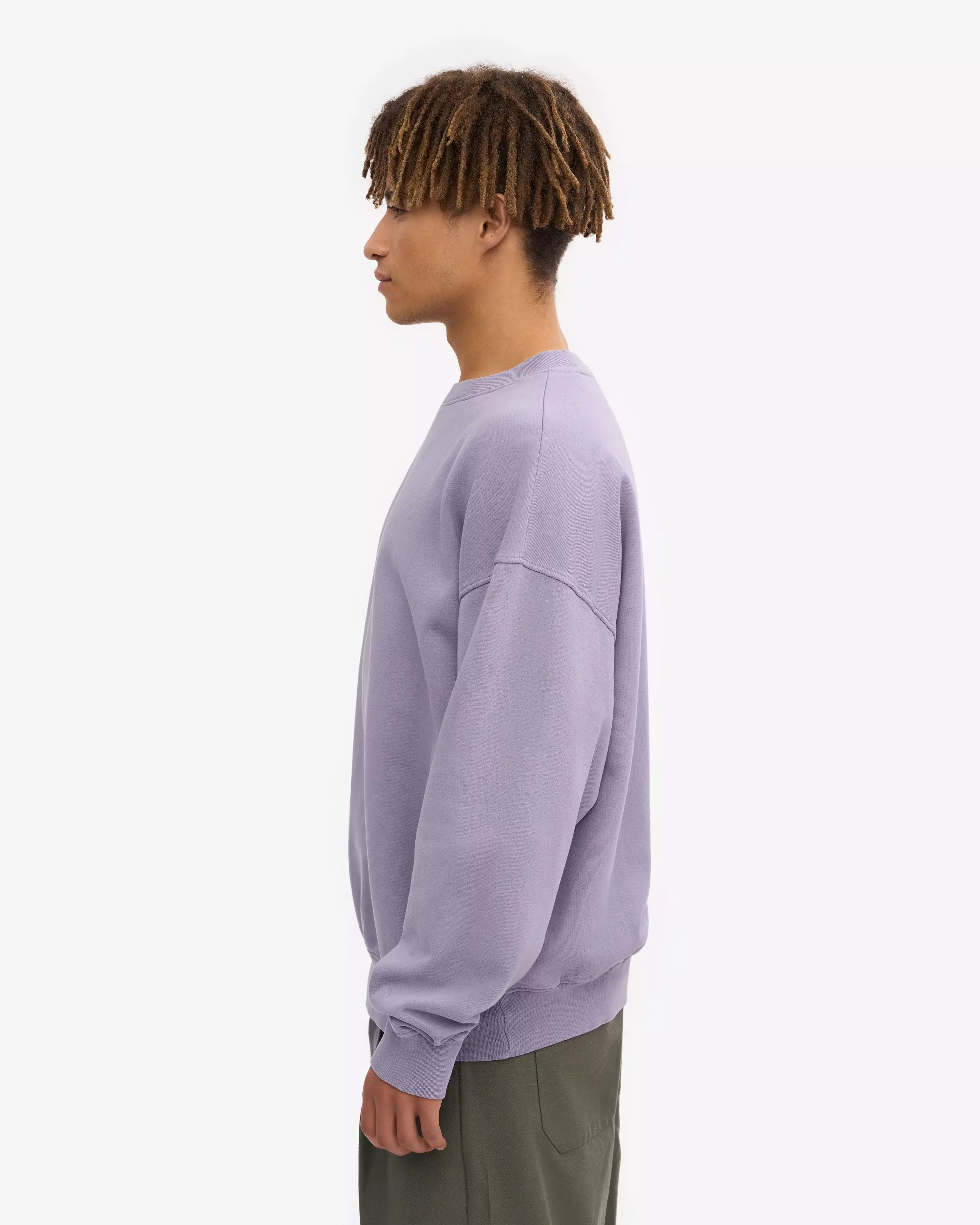 Colorful Standard Purple Jade Oversized Organic Crew Pullover Herren lila